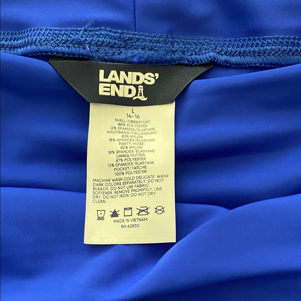 Lands' End Women's Vibrant Blue Swim  Shorts - Picture 2 of 3